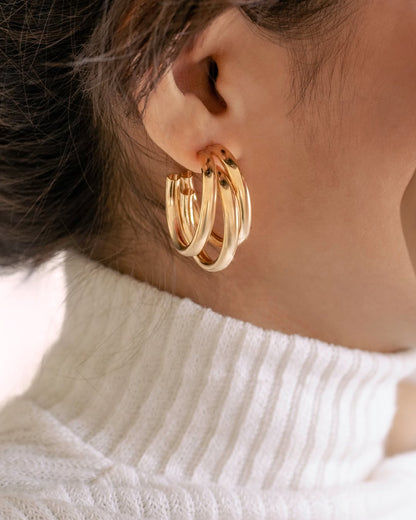 Triple Hoop Earrings