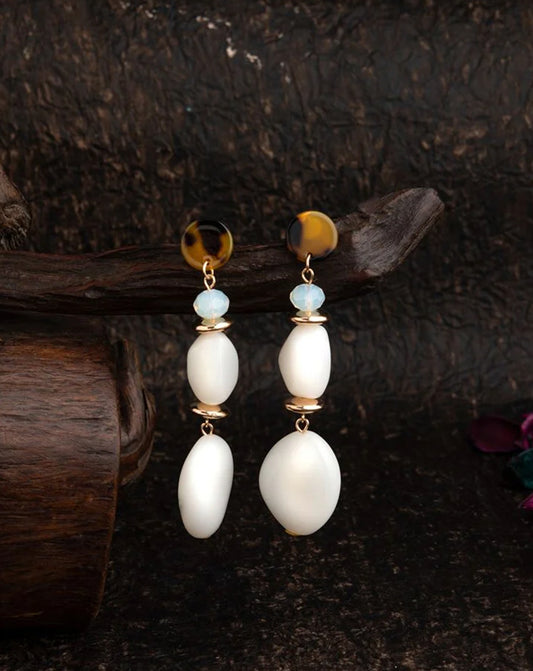 White Plated Beads