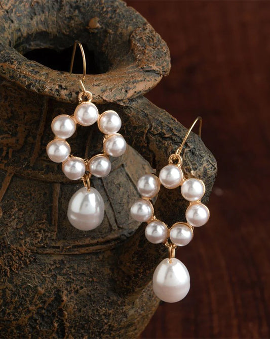 Floral Shaped Pearl Drop